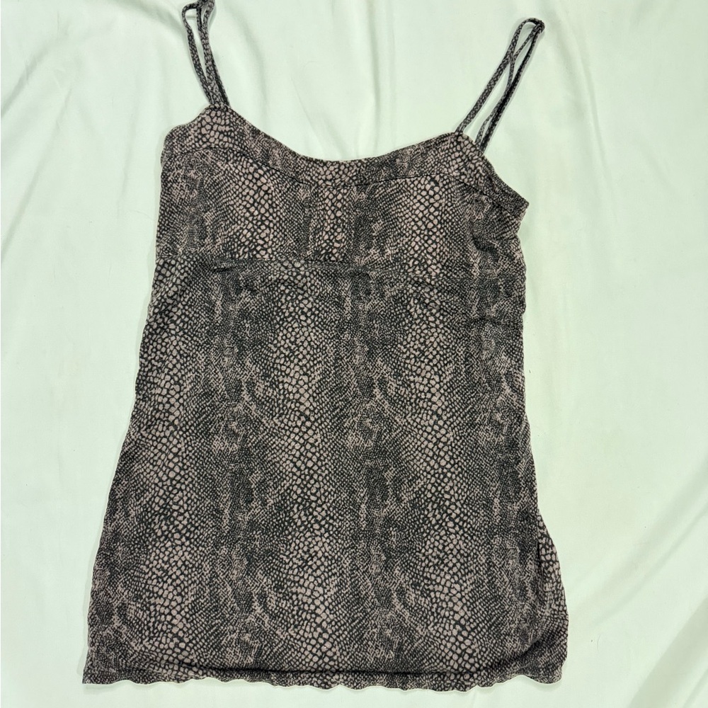 Free People Intimately Black and Snake Print Camisole